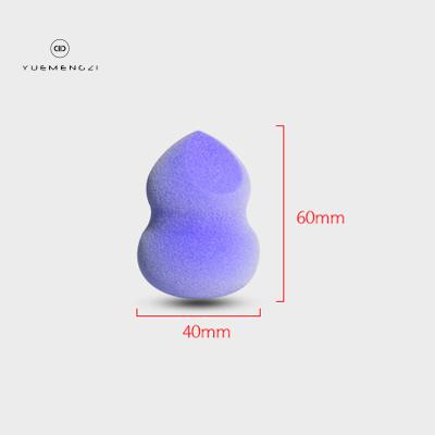 China Non-latex Beauty Soft Real Latex Free Sponge Cut Squash To Flock Velvet Soft Cosmetic Puff Wholesale Low Moq for sale