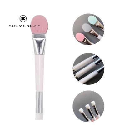 China Angular Blush Wholesale OEM Silicone Facemask Custom Brush Applicator Private Label Dual End Logo Mask Brush for sale