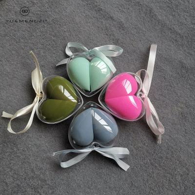 China Wholesale Non-latex Latex Free Beauty Sponge Set With Heart Shape Packing Box for sale