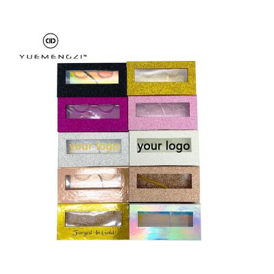 China Wholesale Private Label Natural Soft Eyelash Box Customized Lashes Package Branding And Logo Lashes Eyelash Packaging Box Empty 25MM Glitter Lash Box for sale