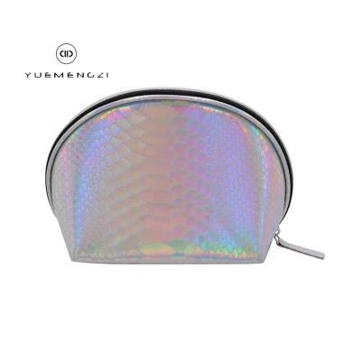 China Holographic Durable PVC Custom Cosmetic Bag Holographic Custom Cosmetic Bag Waterproof Laser Make-up Bag Laser Makeup Bag for sale