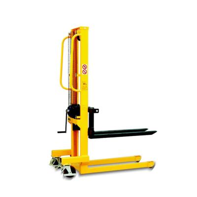 China Building Material Stores Hand Winch Forklift Type Stacker With Lifting Height 1560mm for sale