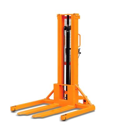 China Building Material Shops Hydraulic Hand Lifting Stacker With Straddle Leg for sale