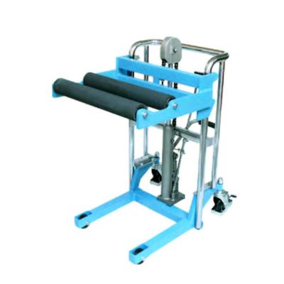 China Manual Hydraulic Building Material Stores Roll And Coil Work Stacker for sale