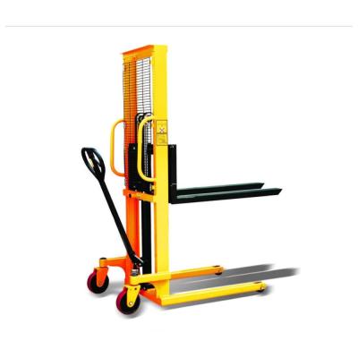 China Building Material Shops Hydraulic Hand Forklift Stacker With Foot Pedal for sale