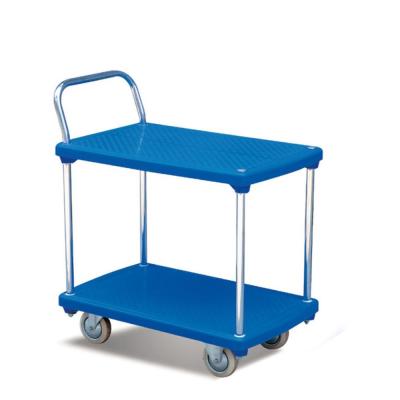 China High quality plastic tools platform cart / plastic platform hand truck for sale