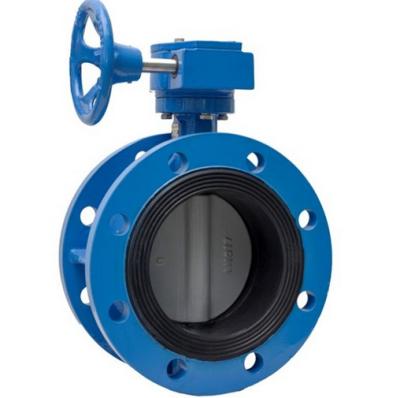 China General Double Flanged Concentric Butterfly Valve With Gear Box for sale