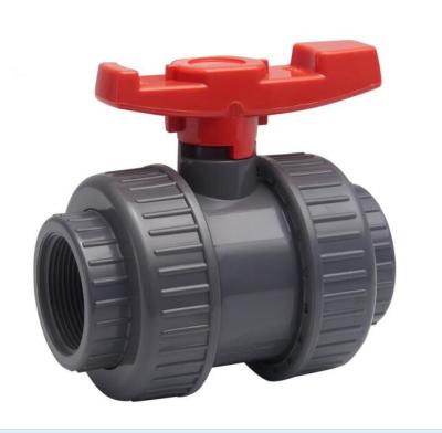 China Genuine UPVC General Union Ball Valve , UPVC 50mm Double Union Ball Valve for sale