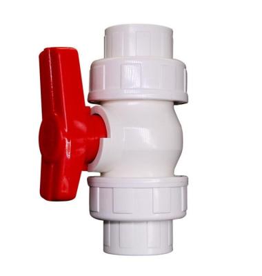 China General PVC Double Union Ball Valve 20 25 32 40 50 63 75 90 110 for sale