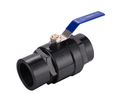 China General Plastic 2pcs Threaded Irrigation Ball Valve With Stainless Steel Handle for sale