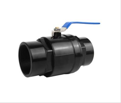 China General Plastic UPVC 2pcs Ball Valve With Stainless Steel Handle for sale