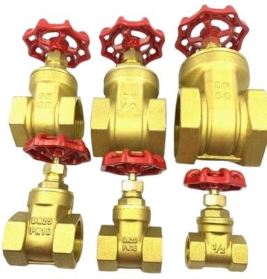 China General hot sale female thread copper brass gate valve for water with handle forged female wheel/bronze thread gate valve for sale