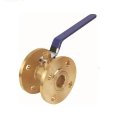 China General brass flanged ball valve, gas type, liquid use copper brass flanged ball valve corrosion corrosion for sale