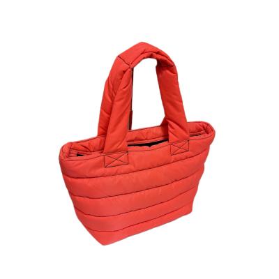 China High Quality Manufacturer Custom Luxury Waterproof Shoulder Bag Nylon Quilted Women Padded Quilted Puffy Tote Bag for sale