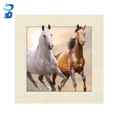 China World horse 5d lenticular image 3d poster for home wall hanging 5d image animal effect for sale