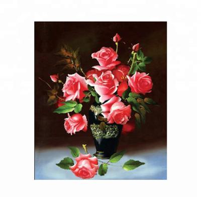 China Deep Deep 3D Effect Mounted 3d Flower Picture Wall Art Beautiful Modern Rose Lenticular Picture 3d Picture for sale