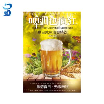 China World Advertising Poster 3d Lenticular Printing Poster Customize for sale