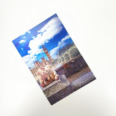 China Custom World Map 3D Lenticular Deep Effect 3D Postcard Lenticular Card for sale