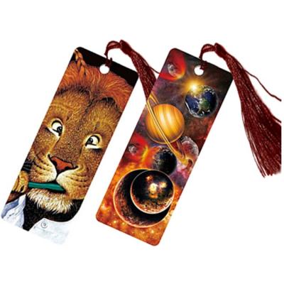 China Europe Custom Lenticular 3d Bookmarks With Tassels OEM 3d Bookmark for sale