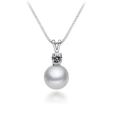 China QIANZUYIN 2021 New Fashion Trendy High-end High-end Pearl Pendant Initial Necklace for sale