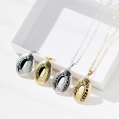 China JAENONES new fashion print photo box earrings necklace set can open photos for sale