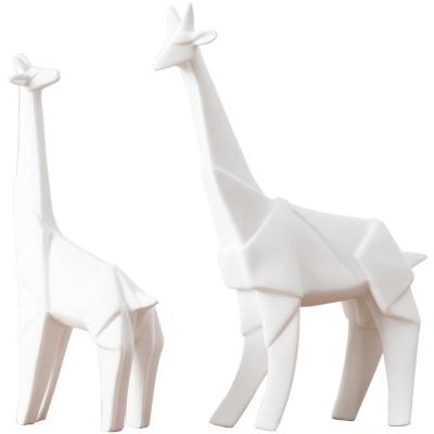 China Art Decor Creative Giraffe Home Decor Nordic Style Decorations Animal Ceramic Items For Home for sale