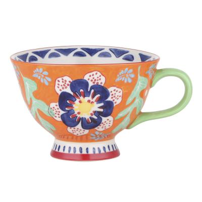 China 2021 Viable New Item Porcelain Hand Painted Ceramic Coffee Cup Mugs For Wholesale for sale