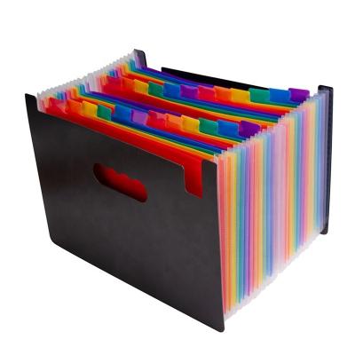 China Document Bag Letter Size 24 Pockets Accordion Folder Organizer With Colorful Stripe for sale