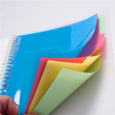 China Gift Divider A5 B5 PP Colors 26 Holes 9holes 20 Holes Plastic Binder 4sheets 6 Planner Index Pages To Protect Pages for sale