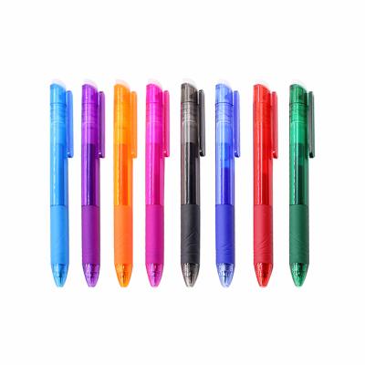 China Gel Rubber Erasable Pens, Retractable Clicker, 0.5mm/0.7mm Fine Point Ballpoint Pen for sale