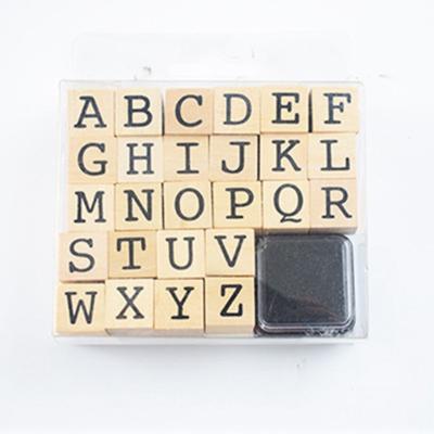 China Alphabet rubber stamp alphabet with rubber stamp for school supplies for sale