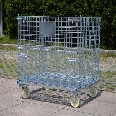 China Stacking Heavy Duty Rigid Industrial Folding Wire Mesh Storage Container 500kg-1200kg for sale