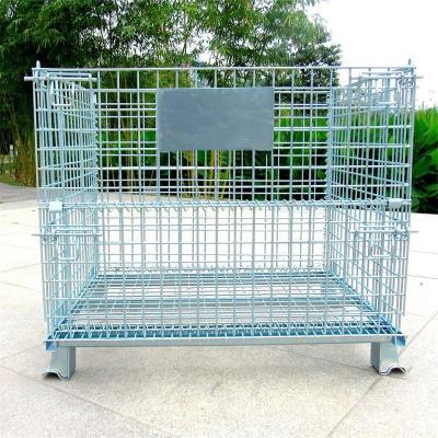 China China supplier HDG metal storage cage wire mesh container for sale 500kg-1200kg for sale