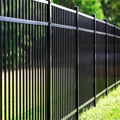 China Easily Assembled Ornamental Galvanized Black Decorative Wrought Iron Garden Fence for sale