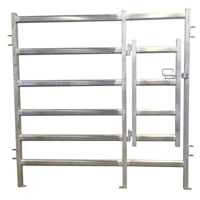 China Easily Assembled Hot Dip Galvanized Standard 2.1m Cattle Cattle Panel With Man Door for sale