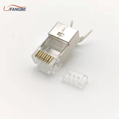 China RJ45 Power Plug CAT8 Connector Wire Hole 1.5mm Plug 8P8C for sale