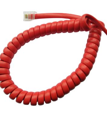 China RJ11 4P4C copper telephone line telephone cords for sale