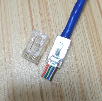 China Microwave Vend Japan Material Transparent PC RJ45 EZ Cat6 UTP Cable Connector for sale