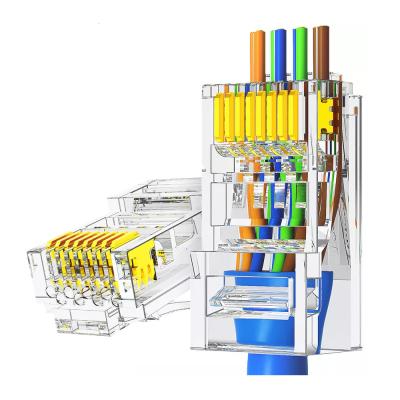 China Passage of the RJ45 UTP CAT5E network through the connector for sale