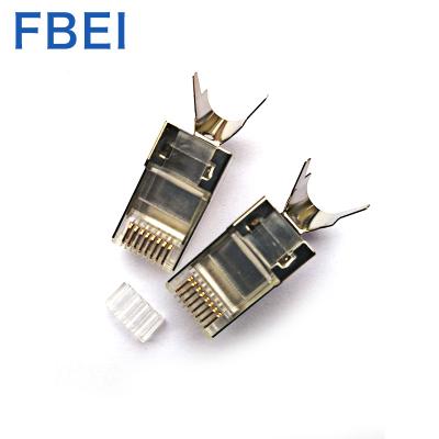 China audio & Hot Sale CAT7 STP Video Connector Gold Planting 50U RJ45 Socket for sale