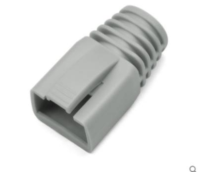 China Microwave PVC Connector Boots CAT7 Connector Boots White for sale