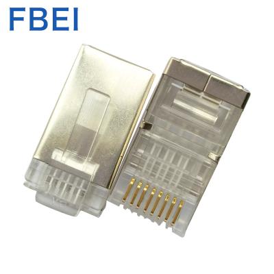 China Microwave Connectors RJ45 CAT6 STP Size Quality RJ45 Plug RJ45 8P8C CAT6 Connector for sale