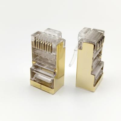 China Network RJ45 FTP CAT6 Gold Shell Connector for sale