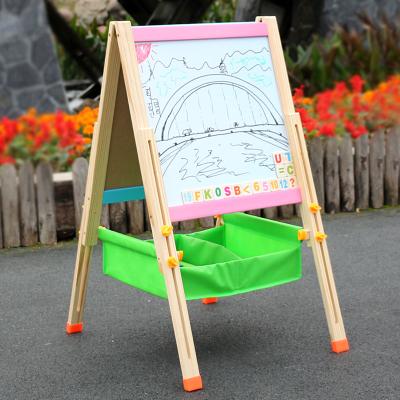 China Educational DIY Toys Custom 2021 New Fashion Colored Drawing Board Toy Excellent Quality Magnetic Drawing Folding Wooden Board With Cloth Tray for sale