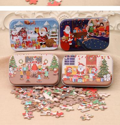 China High Quality Christmas Fun Themed Puzzle Toys Hot Sale In Amazon Christmas Snow Chimney Jigsaw Puzzle Toys for sale