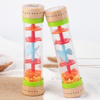 China Toy Baby Wooden Toy Simulation Rain Tube Educational Game Kids Hourglass Rainbow Stick Music Educational Toy For Kid for sale