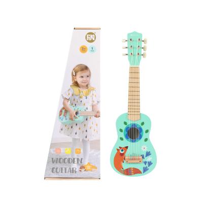 China Educational Instrument Toy Kids Pretend Wooden Guitar Toy Baby Educational Musical Toy from Toy Wooden Child Ukulele Music for sale