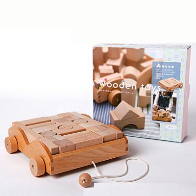 China Factory Eco-friendly Material Kids School Classroom Custom Wooden Building Blocks For Kids Toys Car for sale