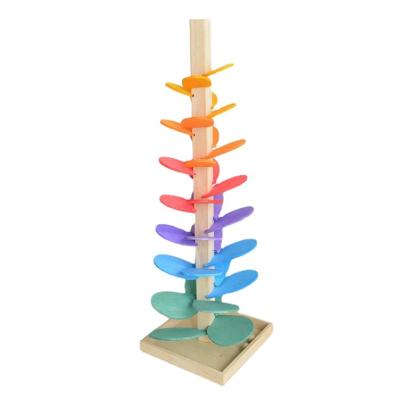 China Wooden Tree Rainbow Game Tree Ball Disassembly Color Kids Education Ball Game Interactive Early Education Fun Assembly Toys Music Trainer for sale