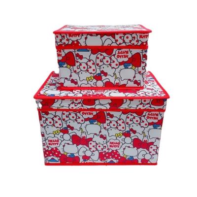 China Viable Colorful Printed Storage Box Flip Cover Dustproof Storage Box Large Capacity for sale